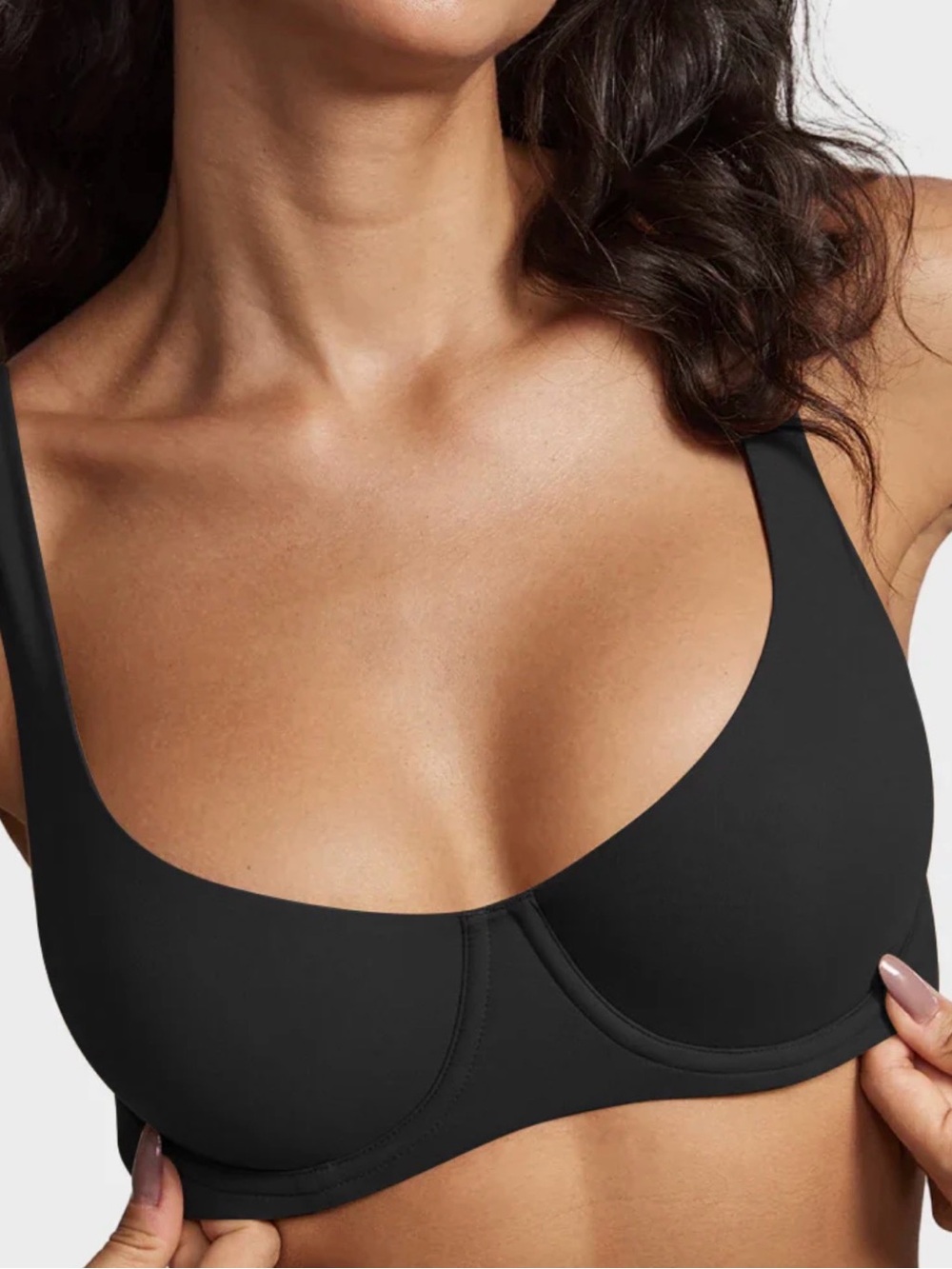 SheCurve Underwire Support Seamless Unlined Balconette Bra 40D